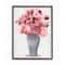Stupell Industries Elegant Pink Peony Floral Bouquet in Vase Black Framed Wall Art